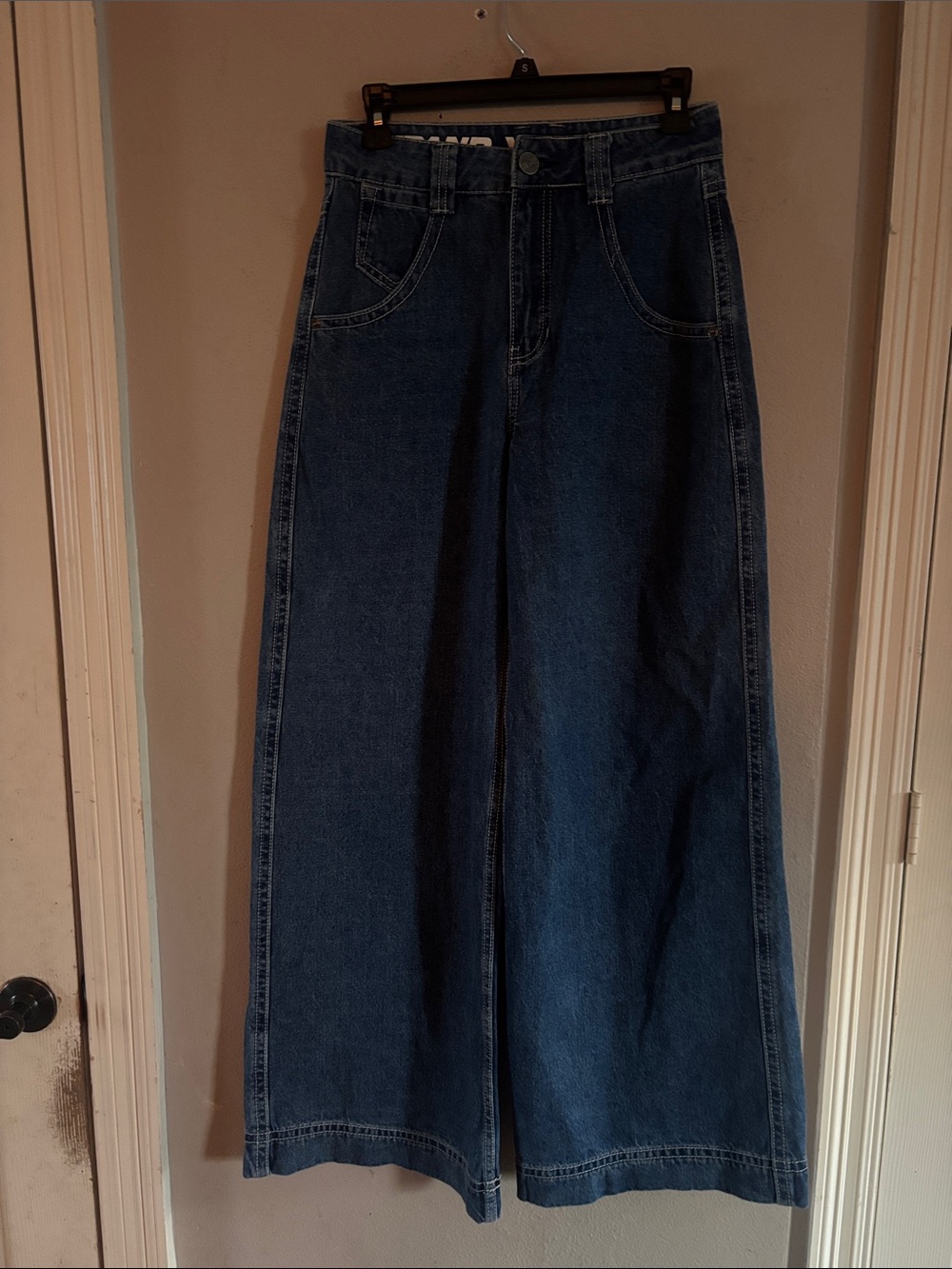 High-Rise Wide Leg Jeans in Dark Blue
